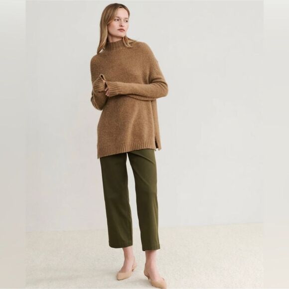 JENNI KAYNE Alpaca Mockneck Pullover In Tan Color Size M - Picture 3 of 7